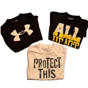 BUNDLE Boys UNDER ARMOUR Tee Shirts YMS